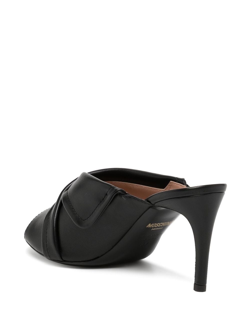 heeled leather mules - 3