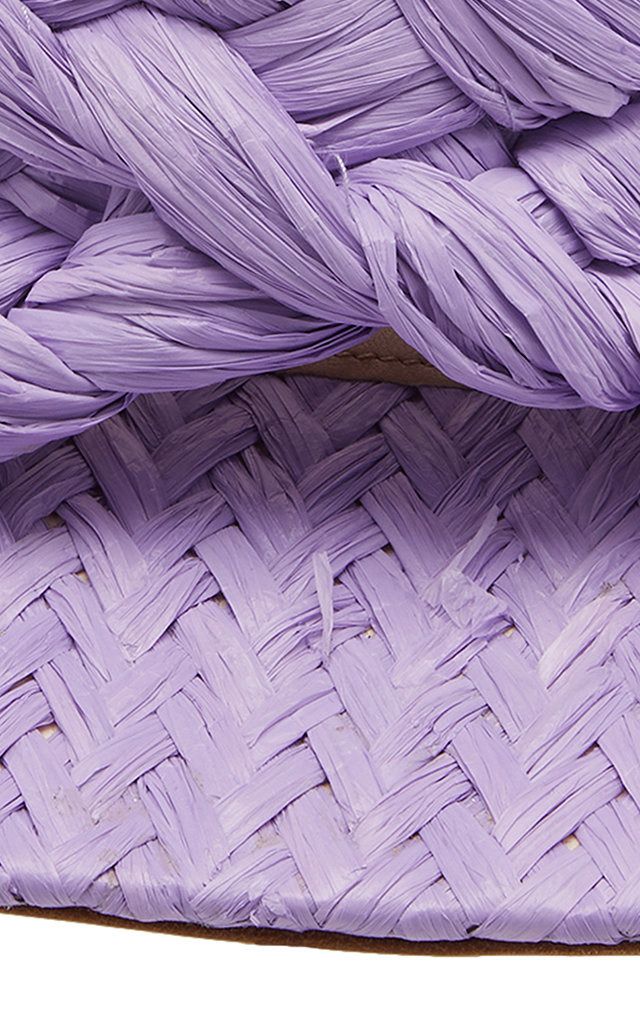 Stretch Raffia Sandals purple - 7