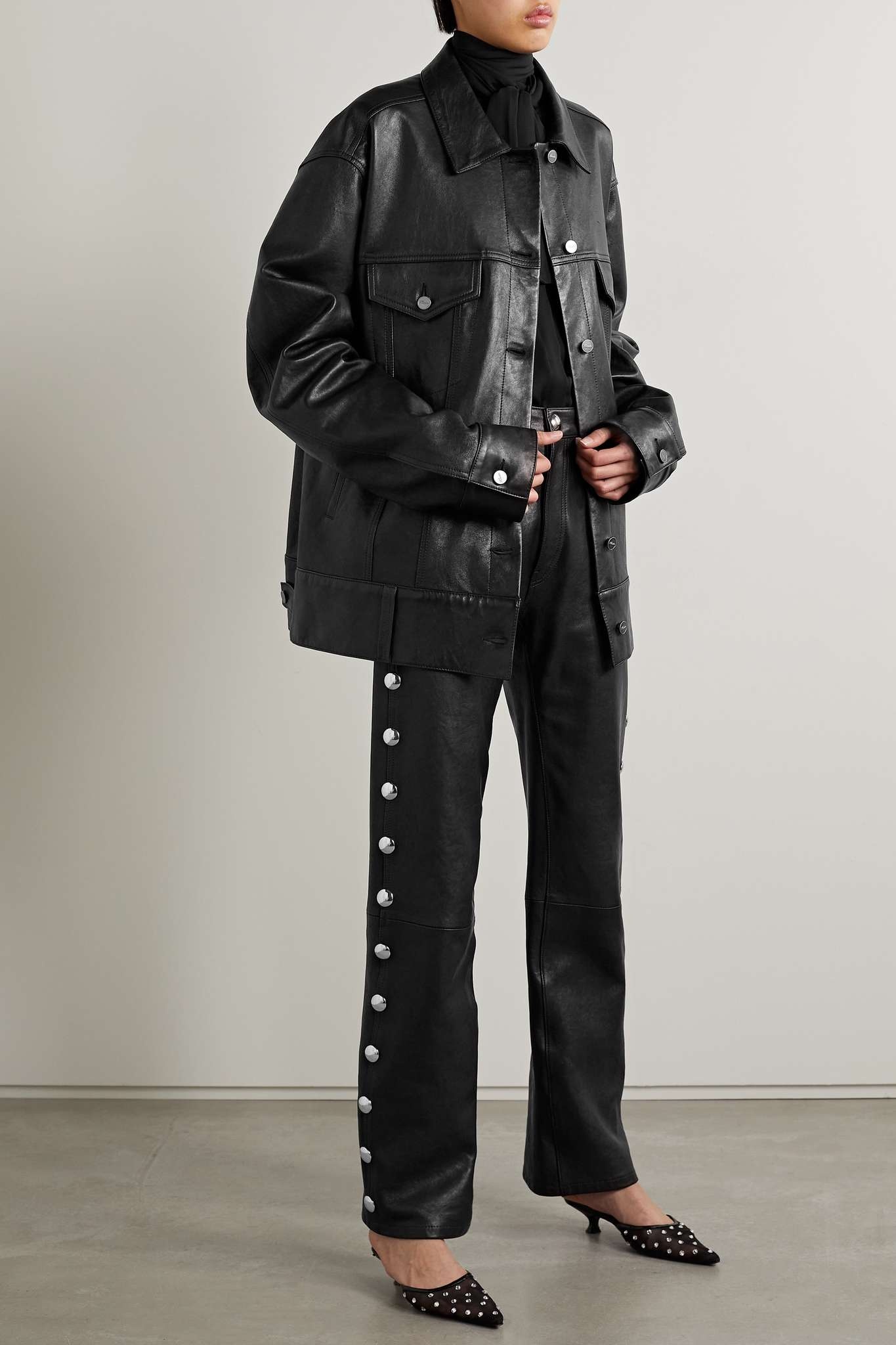 Grizzo oversized leather jacket - 2