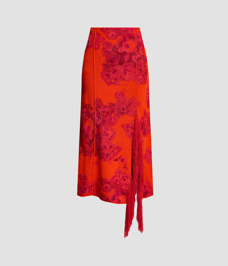 FRENCH FRAY MIDI PENCIL KNIT SKIRT 1