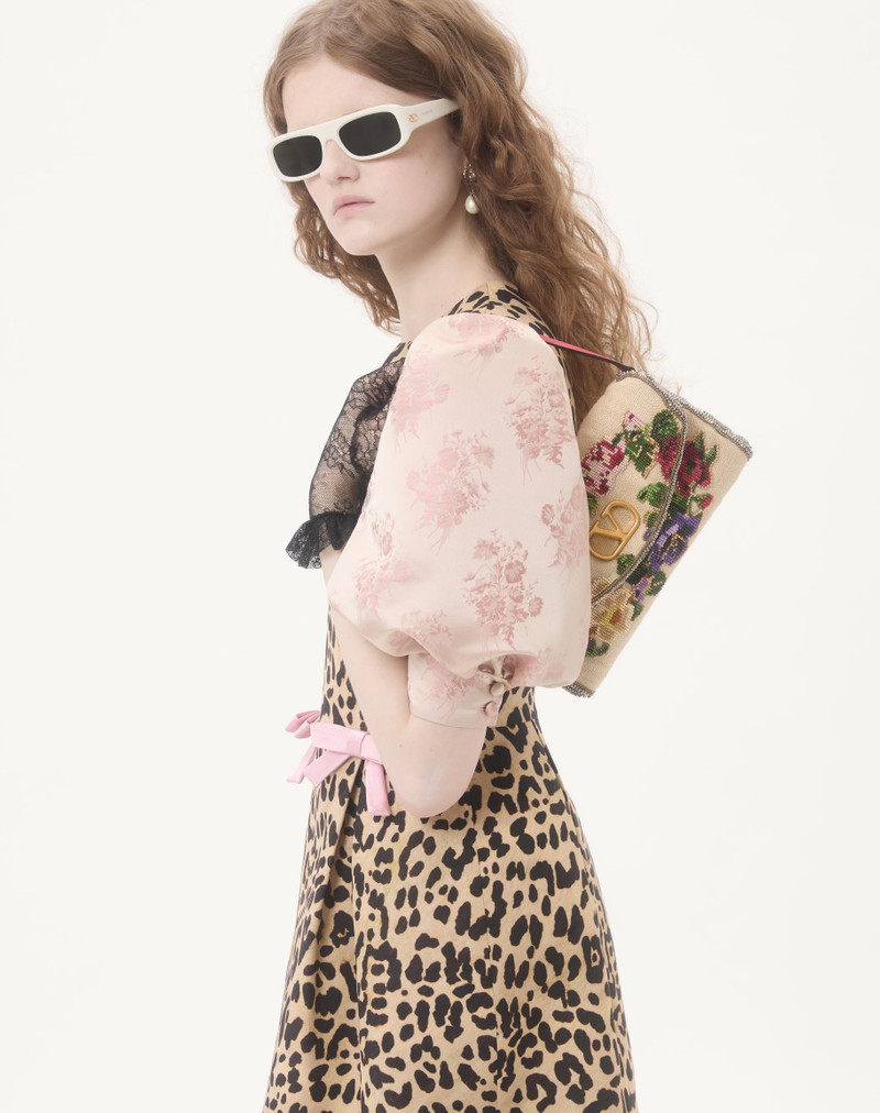 CREPE COUTURE SHORT DRESS WITH ANIMALIER PRINT 3