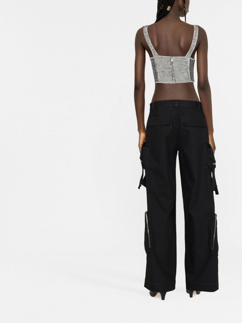 straight-leg cargo trousers - 4