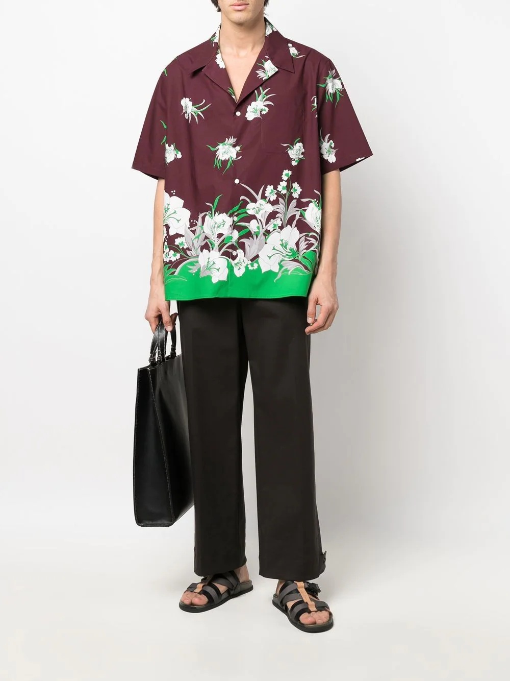 floral-print short-sleeved shirt - 2