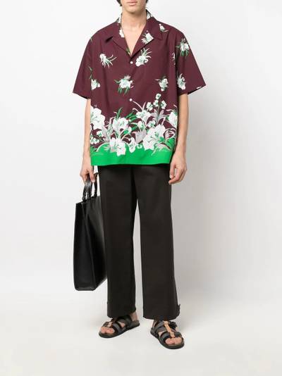 Valentino floral-print short-sleeved shirt outlook