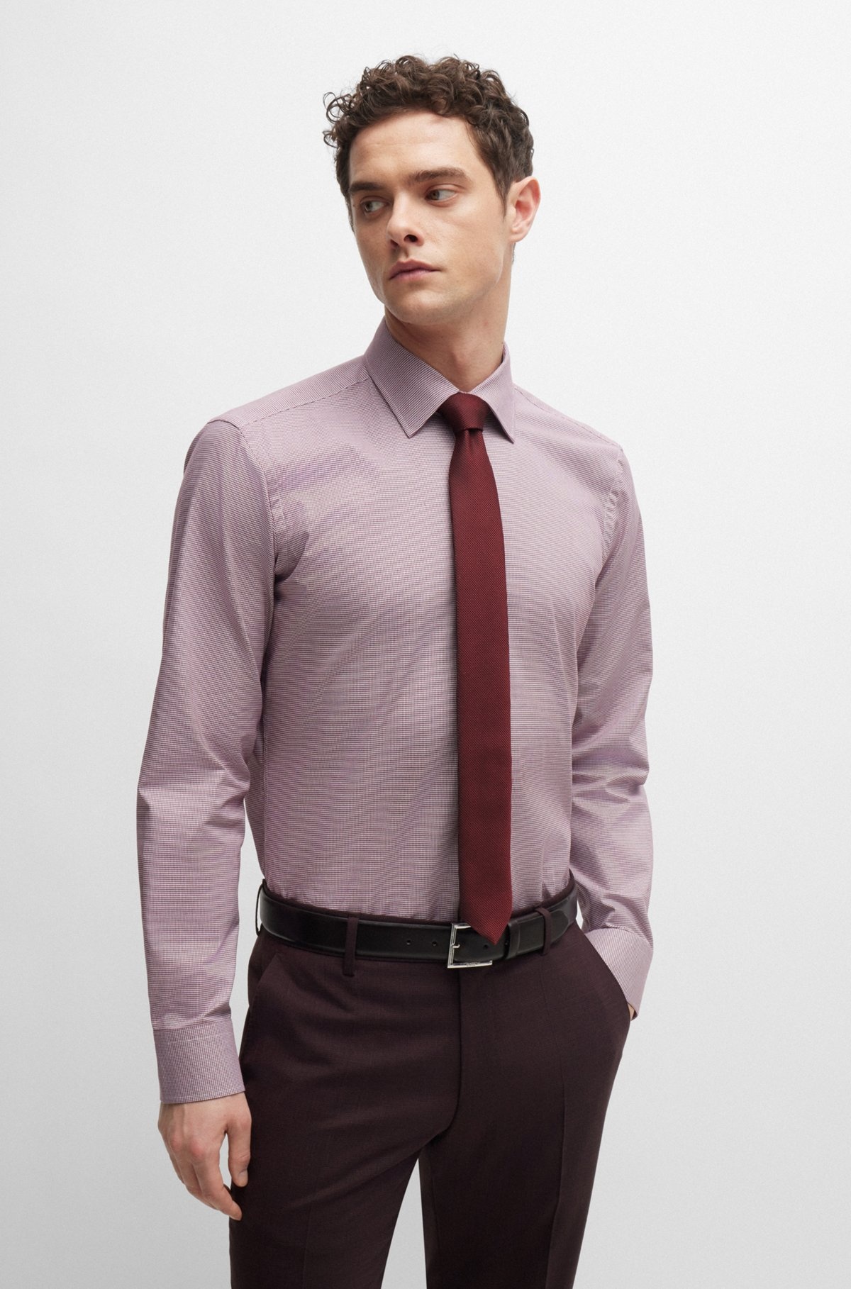 SILK-BLEND TIE WITH MICRO-PATTERNED JACQUARD - 2