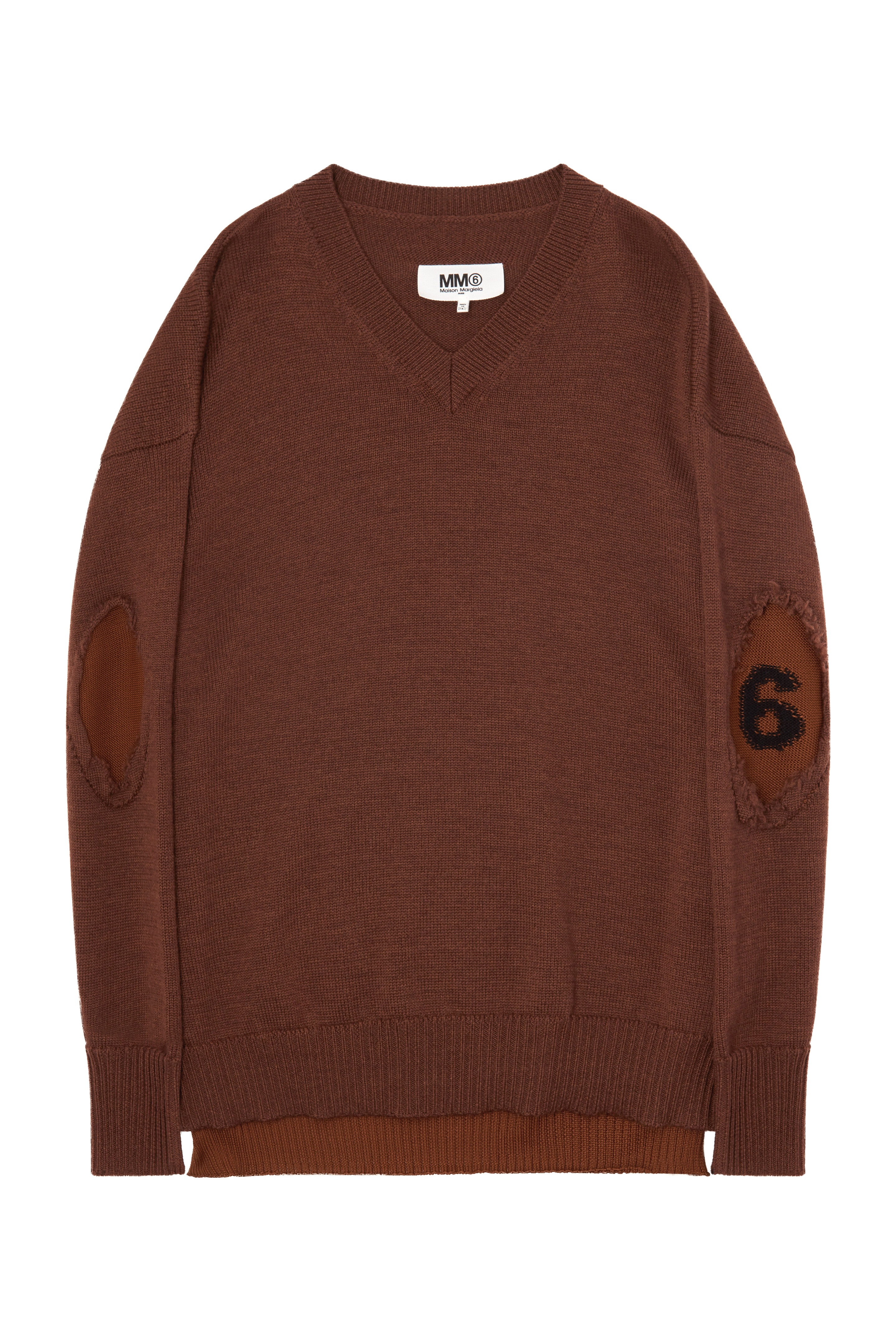 6 logo elbow patch sweater - 1