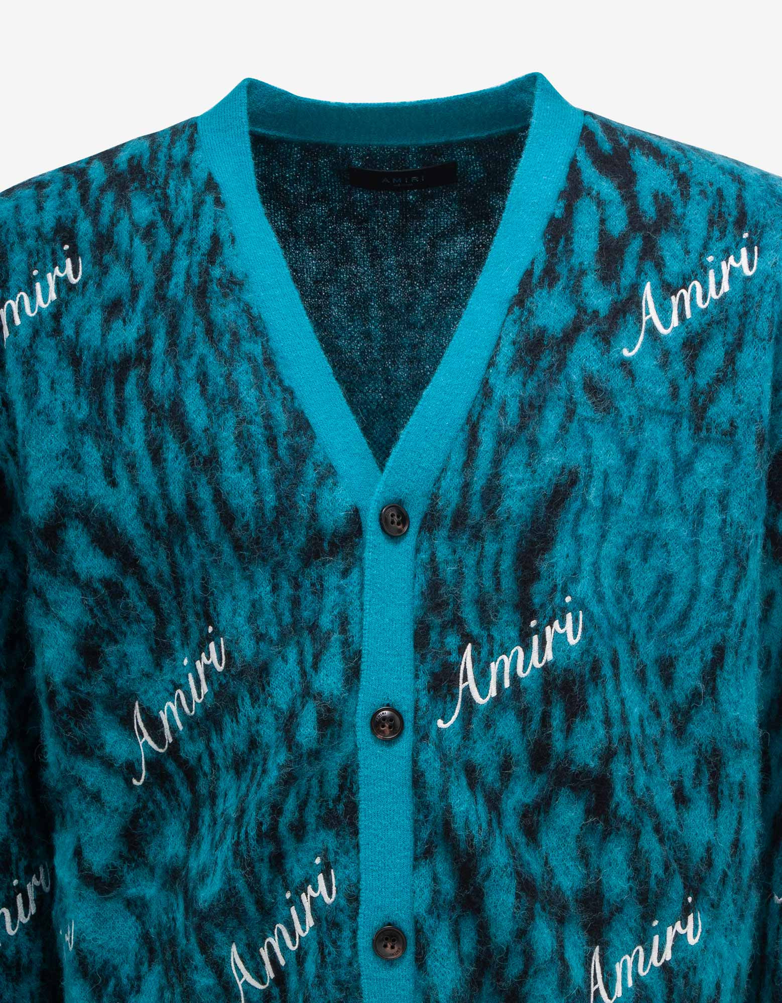 Amiri Blue Mohair Cardigan - 3