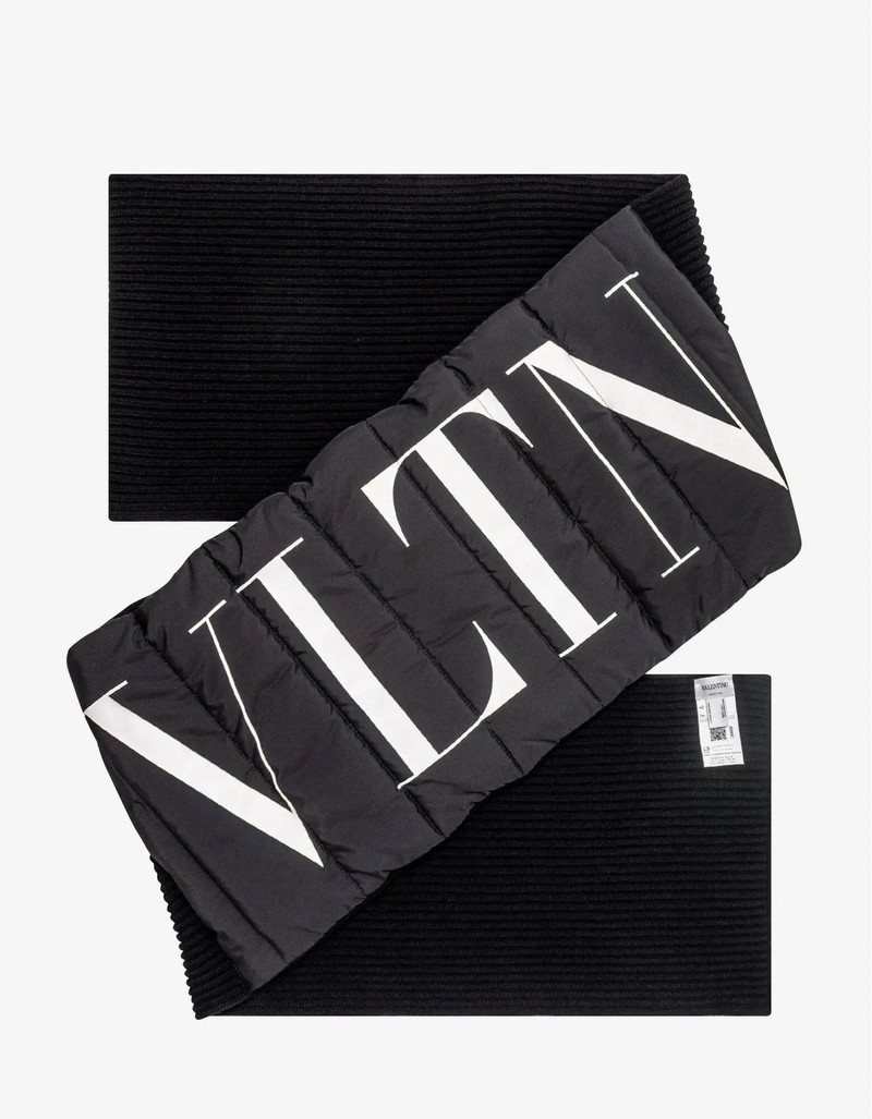 Valentino Valentino Black Padded Logo Scarf outlook