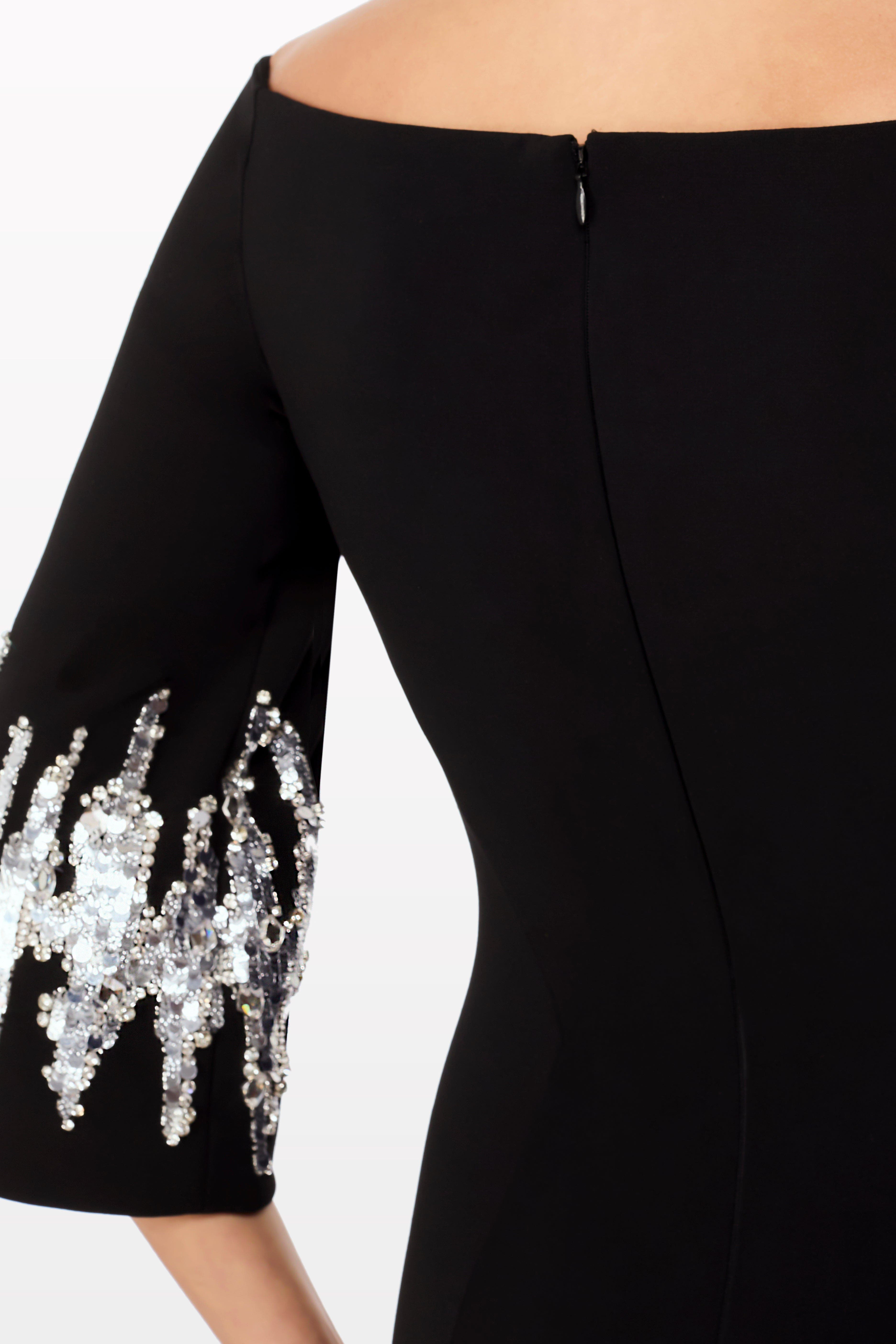 Jenny Packham Aster Sequin-Embellished Midi Dress in Liquorice at Nordstrom - 5