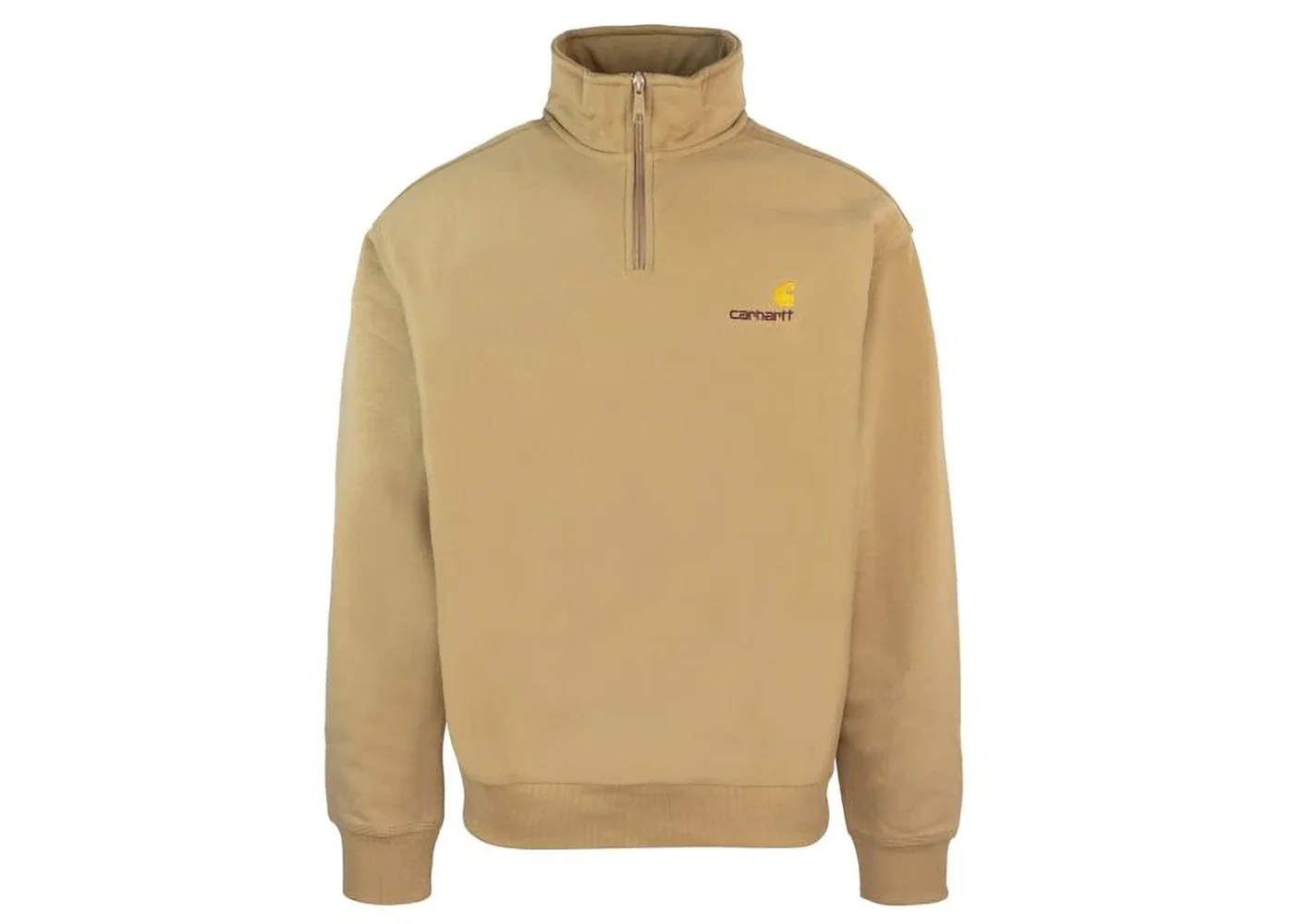 Carhartt WIP Half Zip American Script Sweatshirt Pineaut - 1