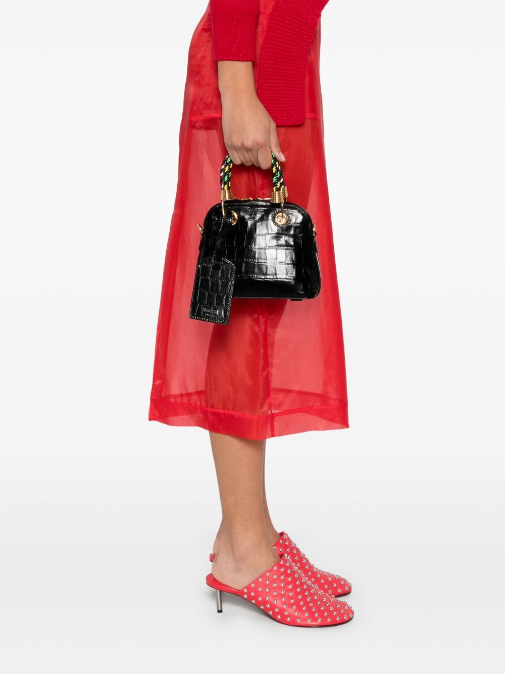 crocodile-effect tote bag - 2