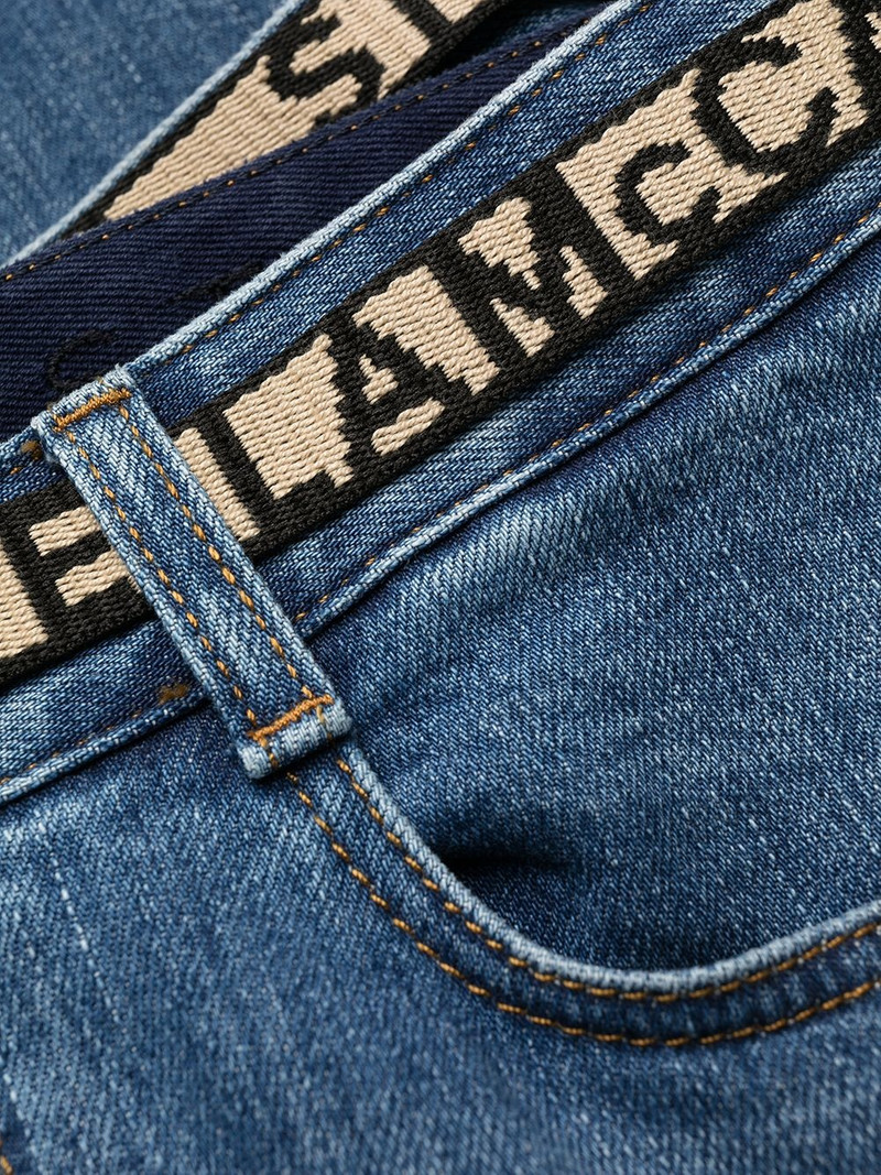 logo-tape slim-fit jeans 7