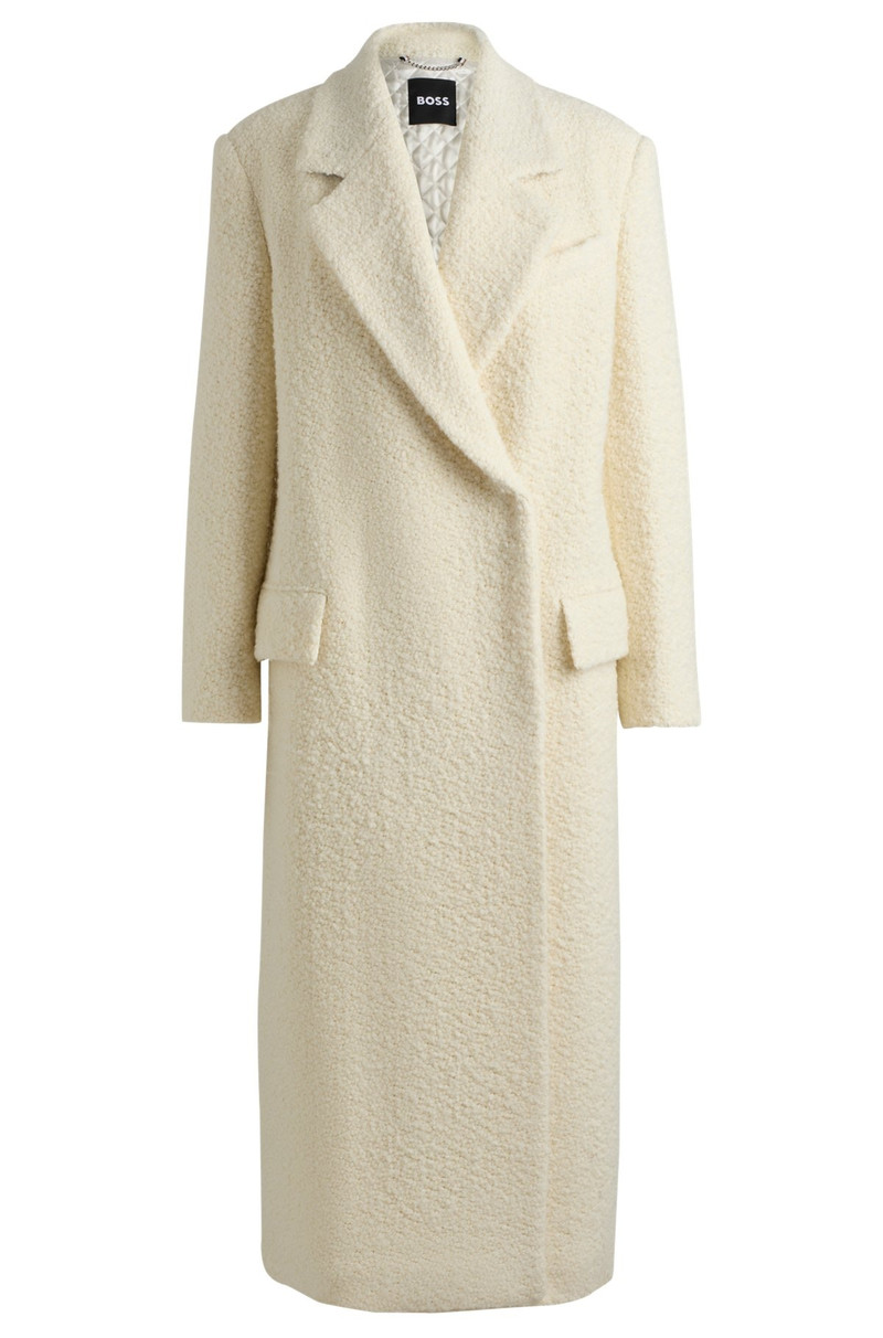 BOUCLÉ-TWEED SLIM-FITTING COAT WITH QUILTED LINING 1