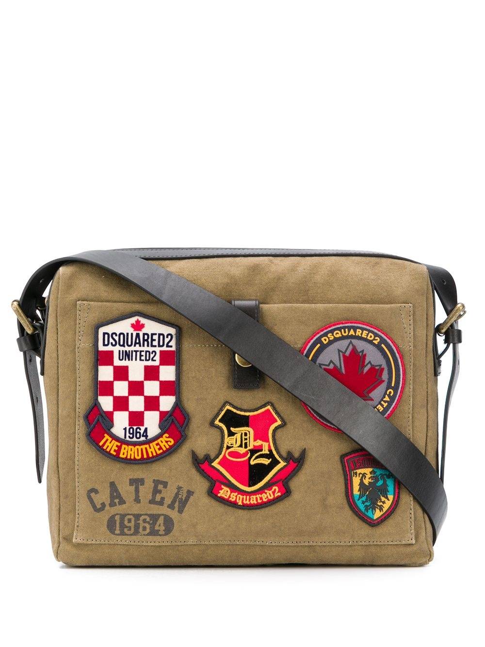 logo patch messenger bag - 1