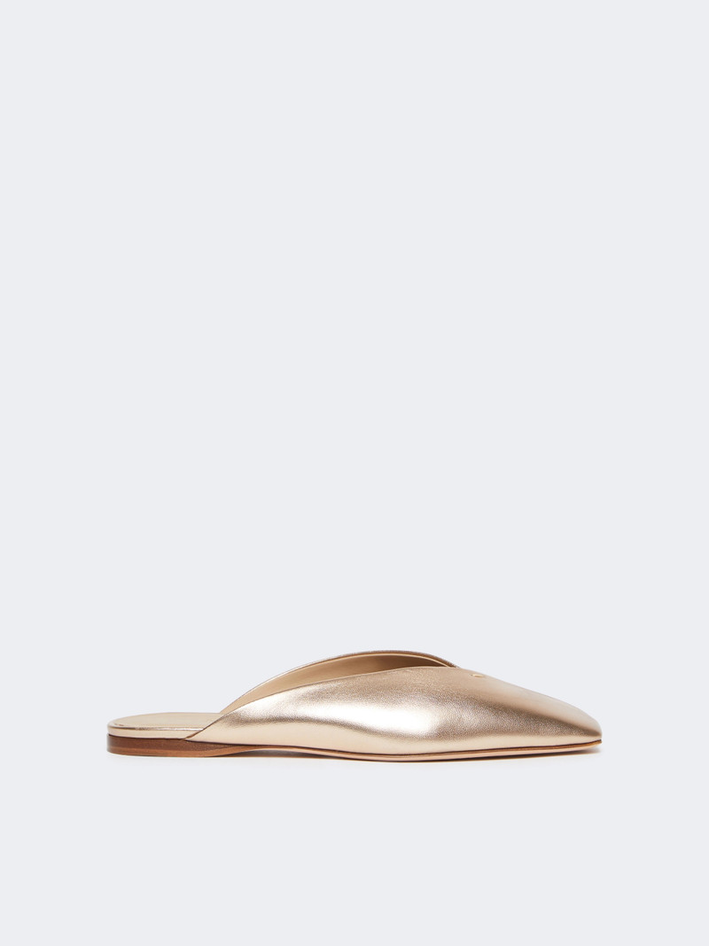 MEMO Laminated Nappa leather mules - PINK 1