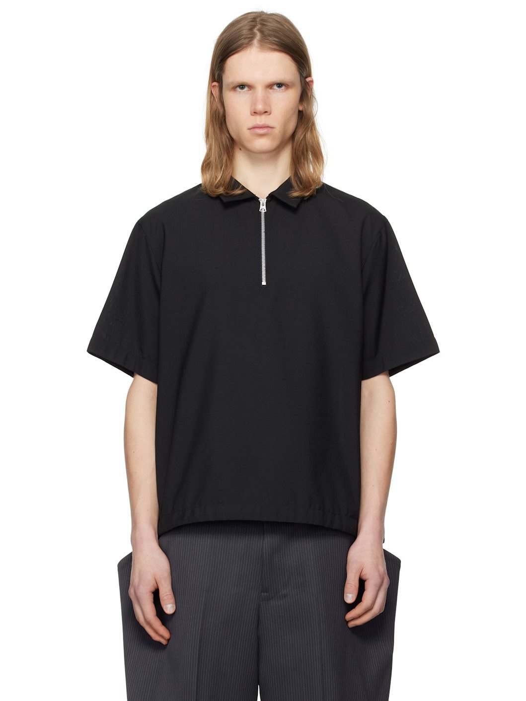 Black Suiting Polo - 1