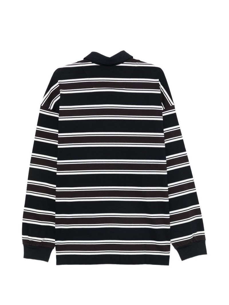 JUUN.J striped long-sleeve polo shirt outlook