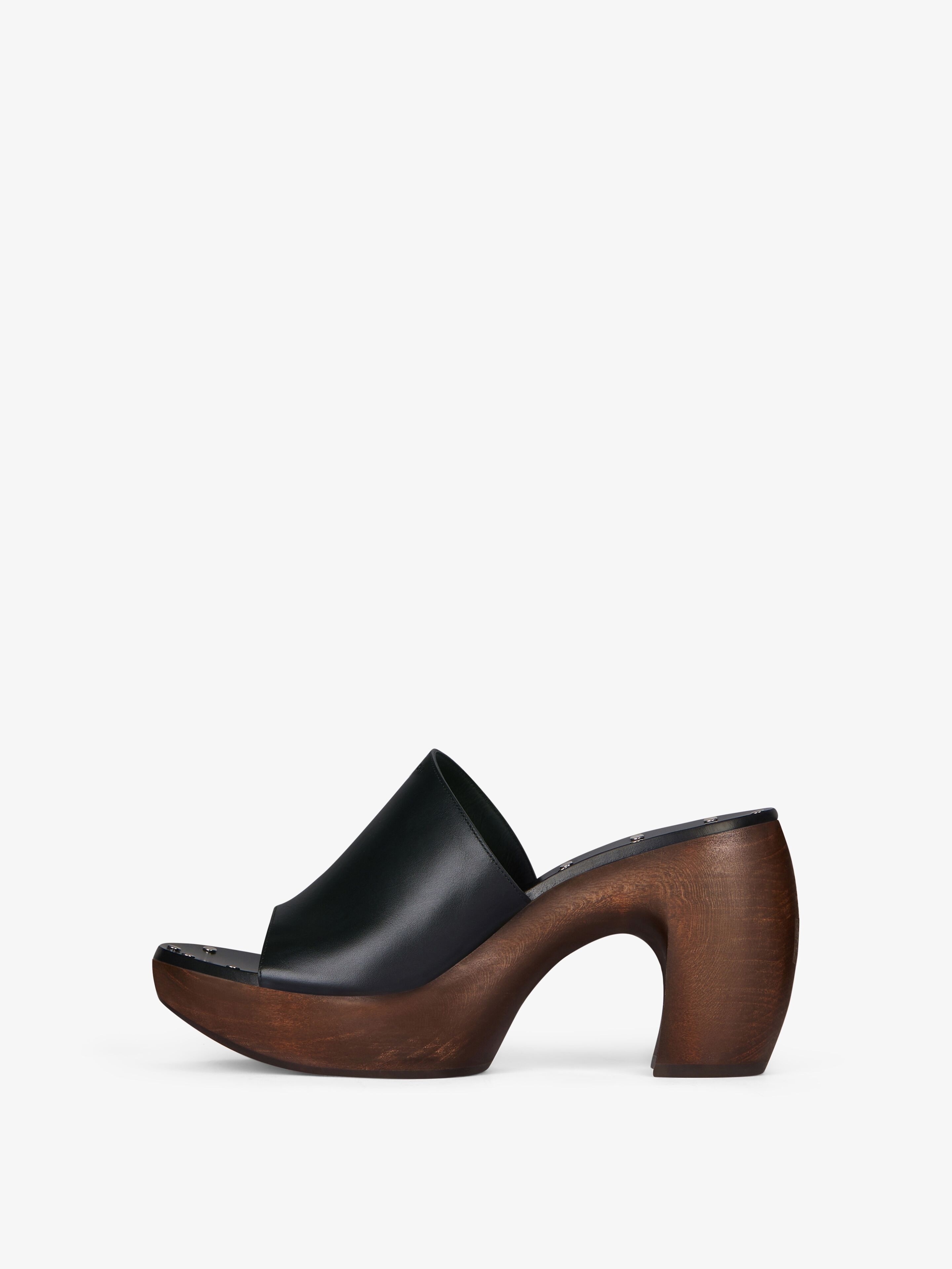 G CLOG SANDALS IN LEATHER - 4