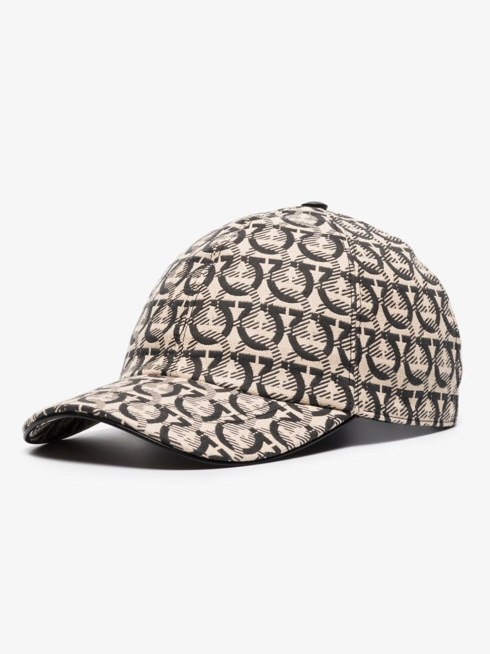 FERRAGAMO interlocking Gancini print baseball cap