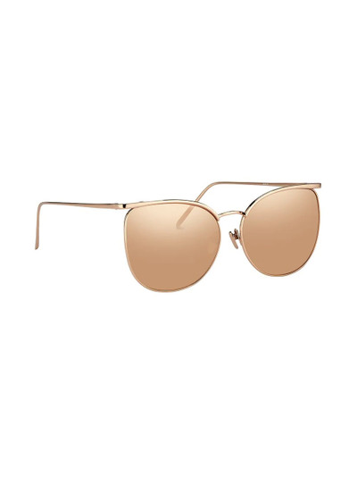 LINDA FARROW oversized shaped sunglasses outlook