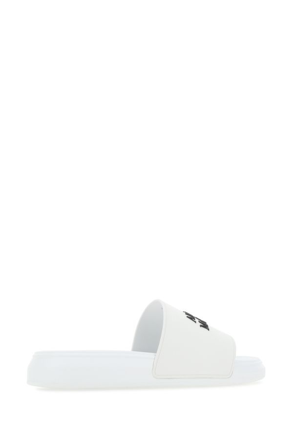Alexander McQueen White rubber slippers | gebnegozionline