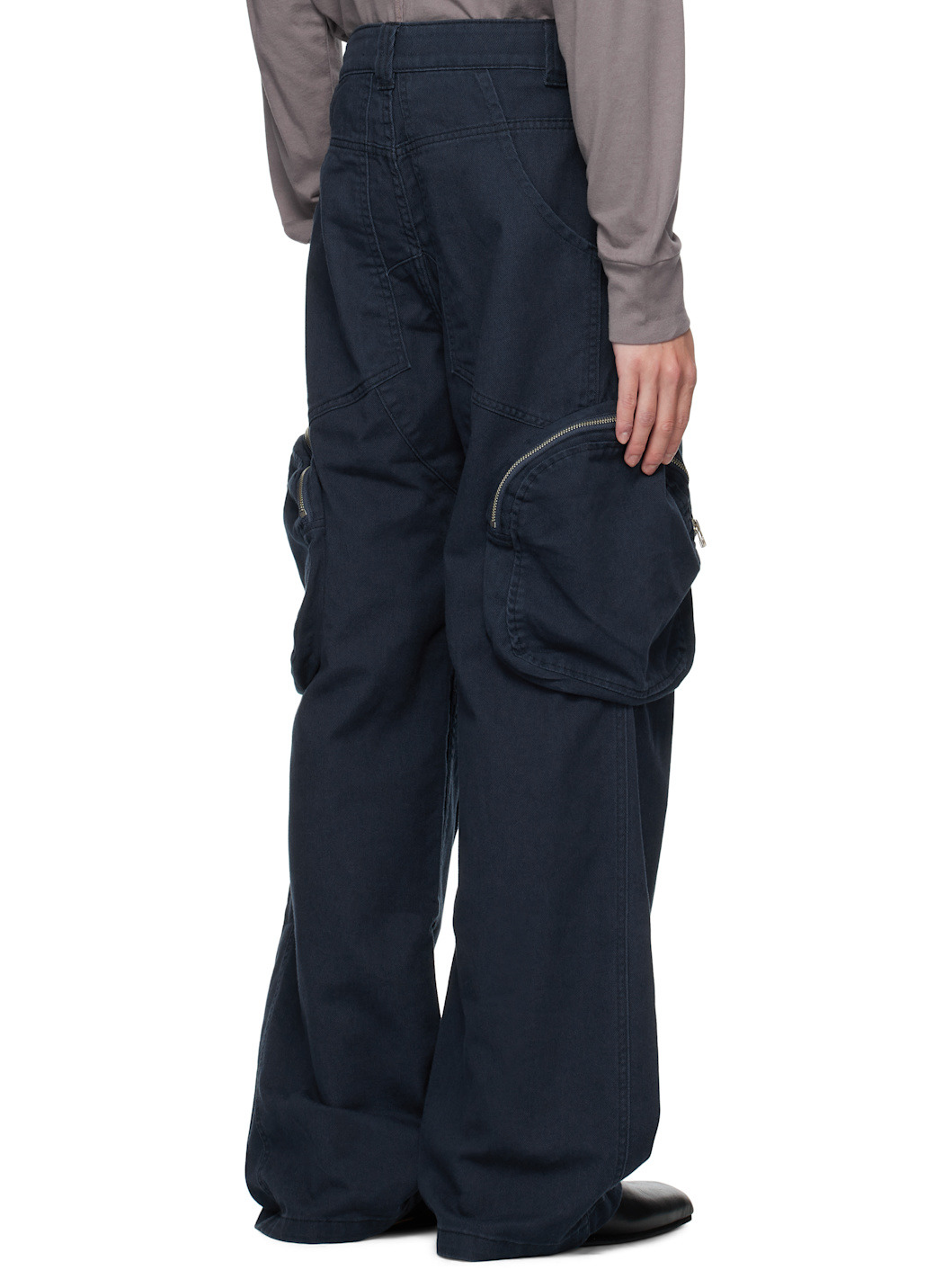 Navy Pocket Cargo Pants - 3