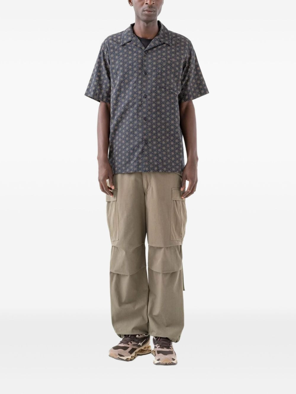 geometric-pattern short-sleeve shirt - 2