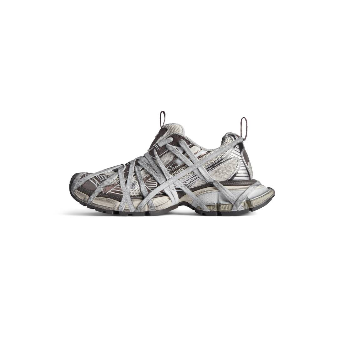 Men's 3xl Extreme Lace Sneaker  in Brown/grey/beige - 4