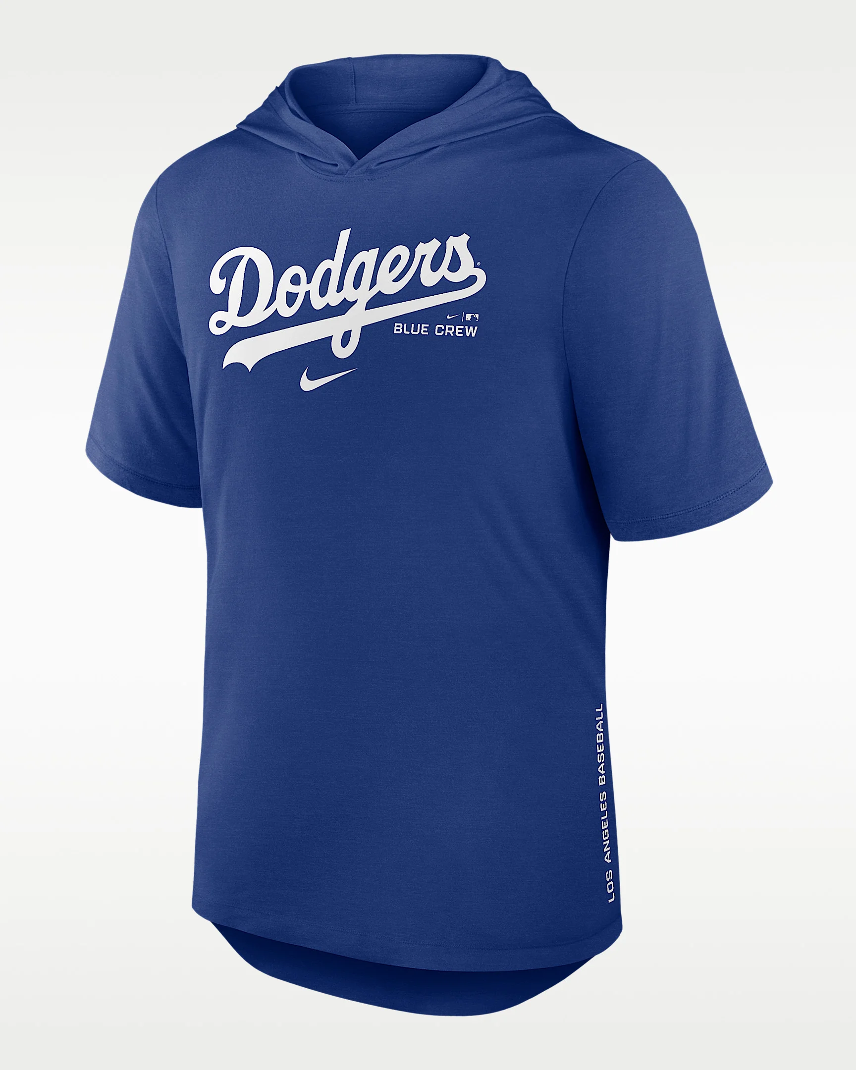 Los Angeles Dodgers Arched Wordmark Men's Nike Dri-FIT MLB Hooded T-Shirt - 1