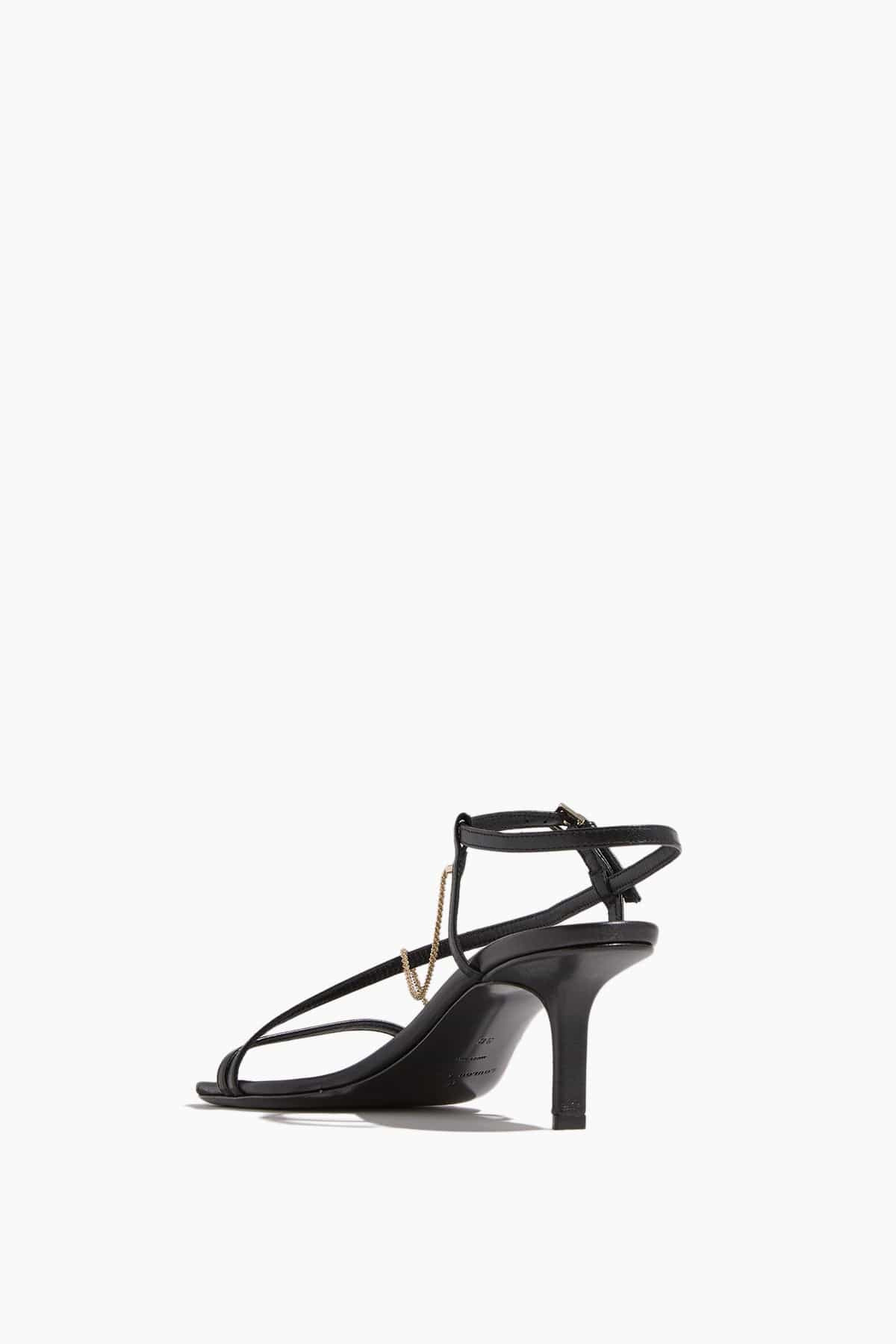 Siam Mid Heel Sandal in Black - 3