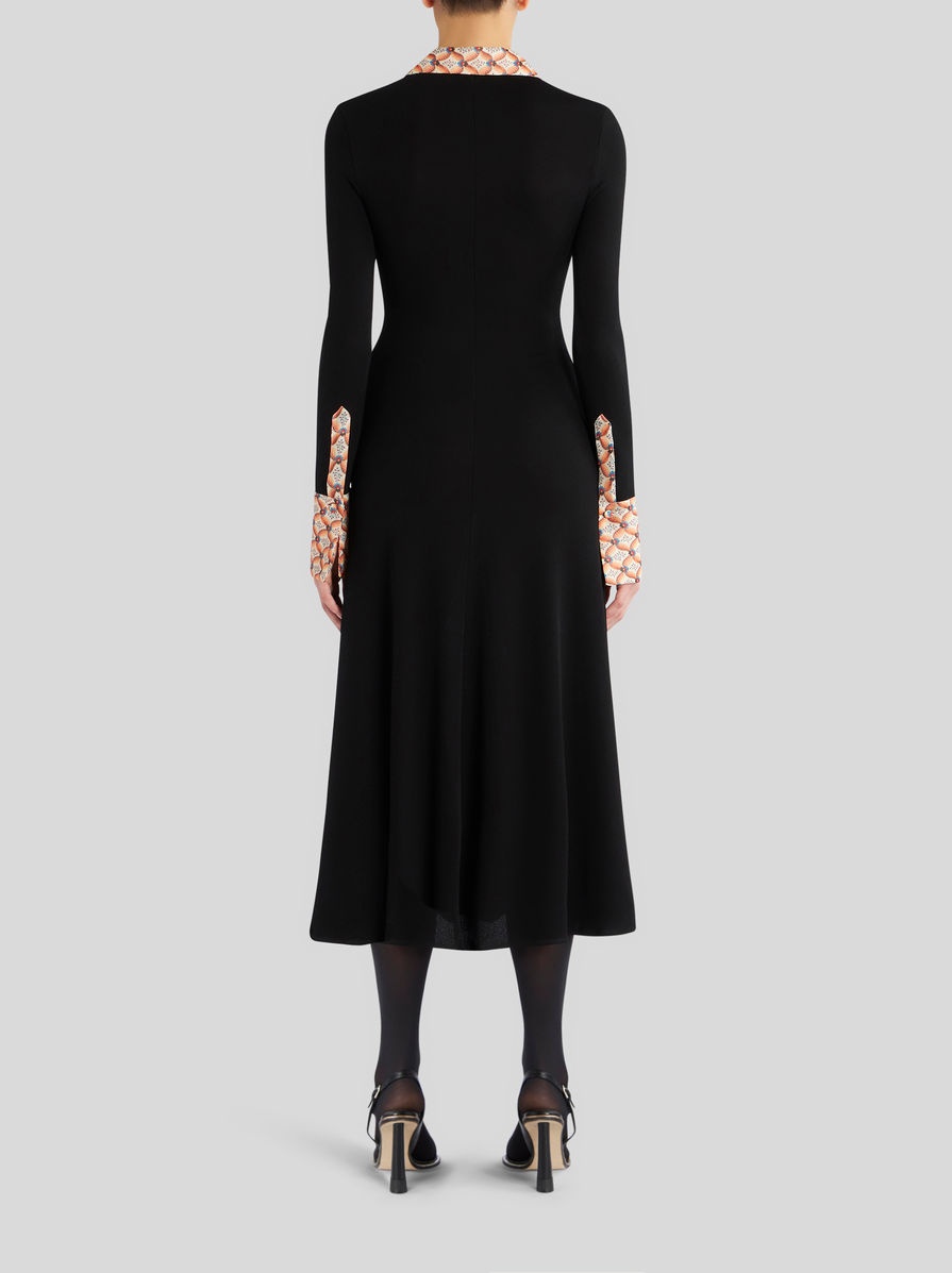 SHIRT DRESS WITH FLORAL EDGING - 4