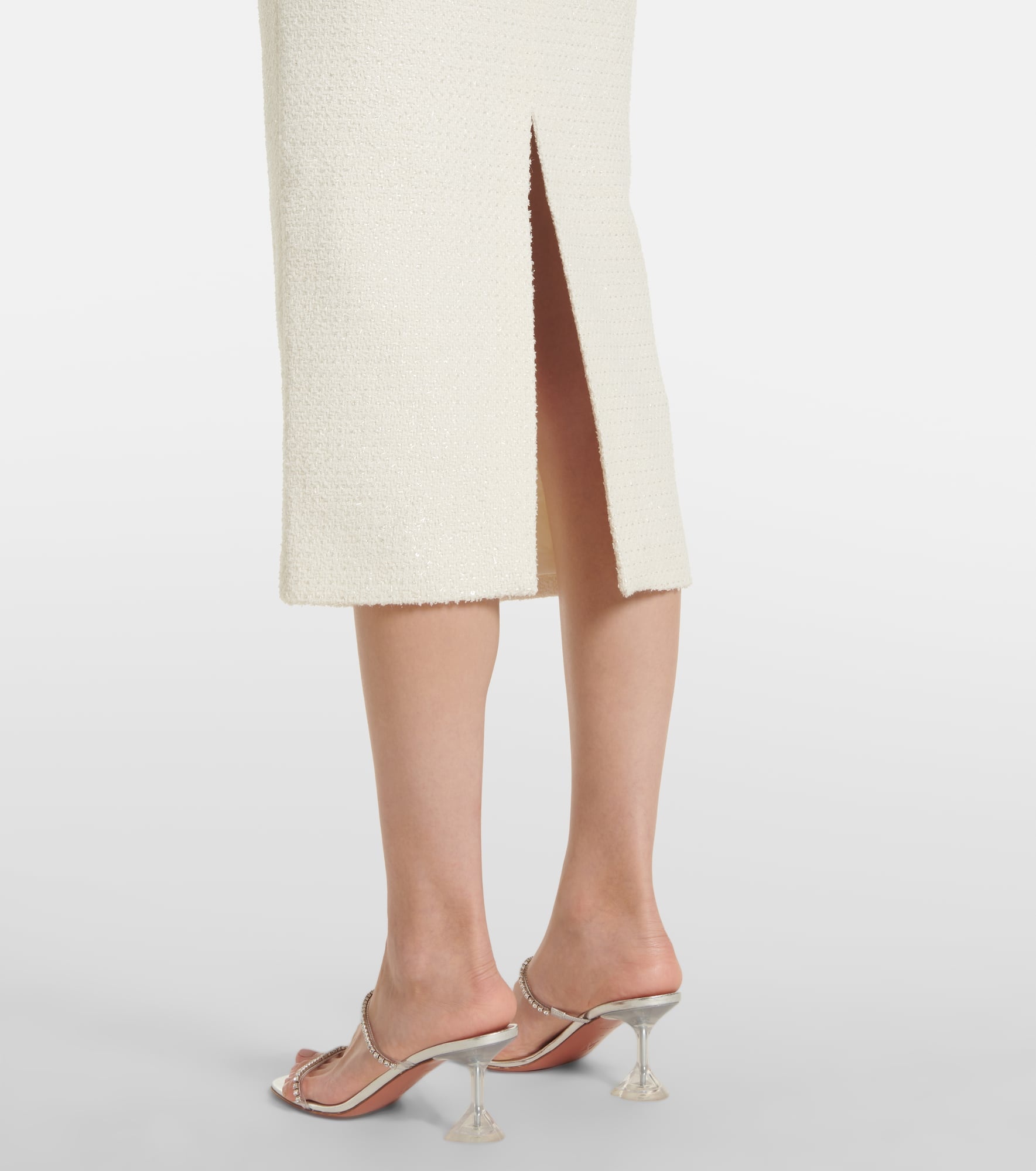 Bridal bouclé midi dress - 5