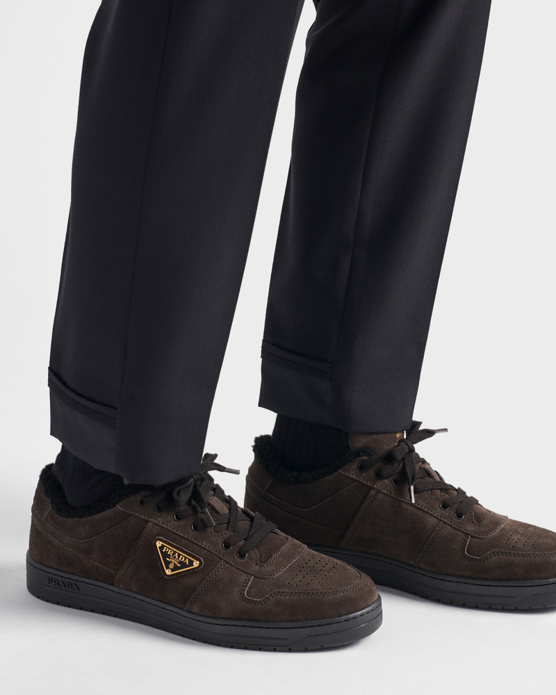 Prada Downtown suede sneakers outlook