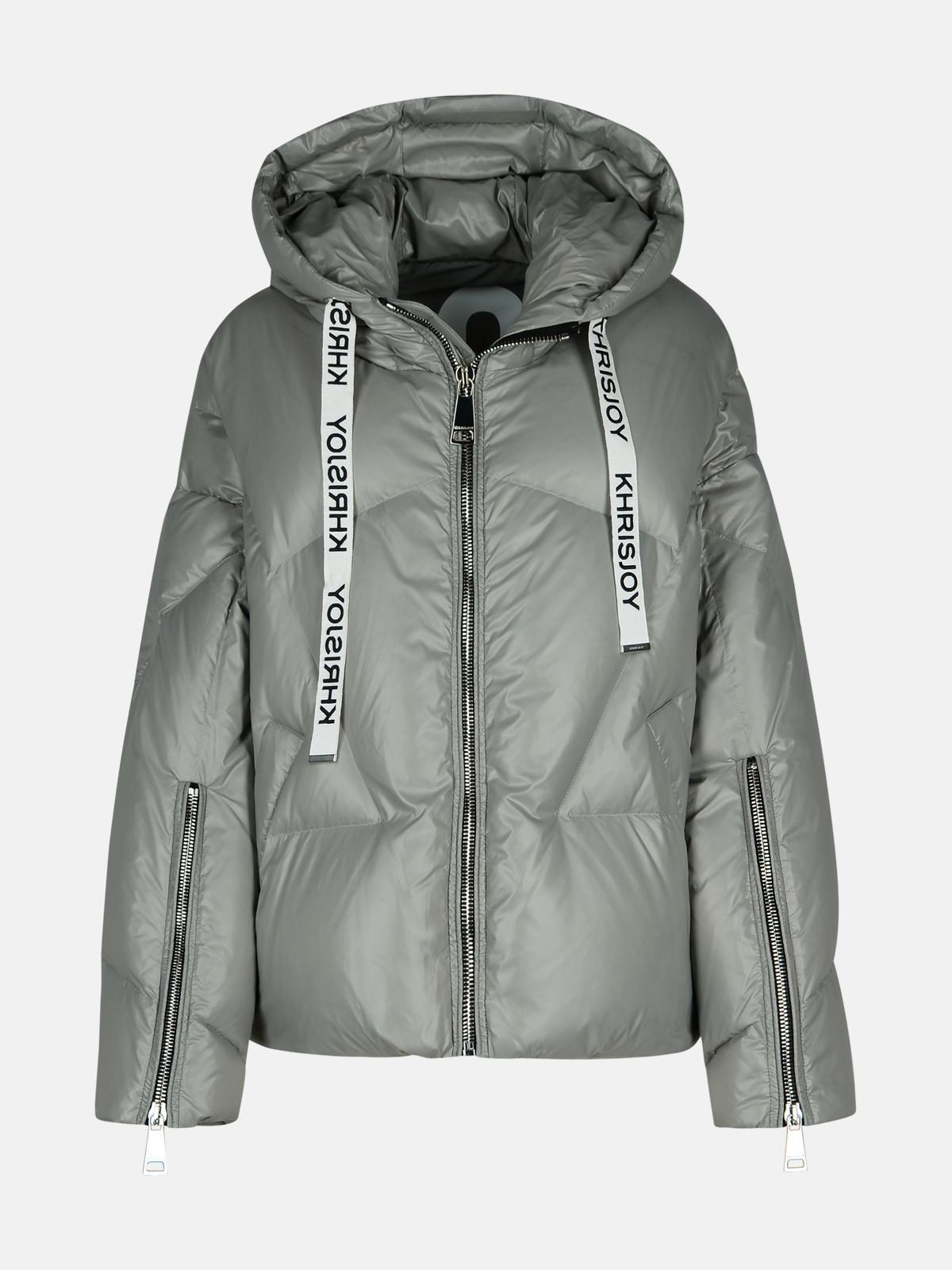 'SHINY' GREY POLYAMIDE BLEND DOWN JACKET - 1