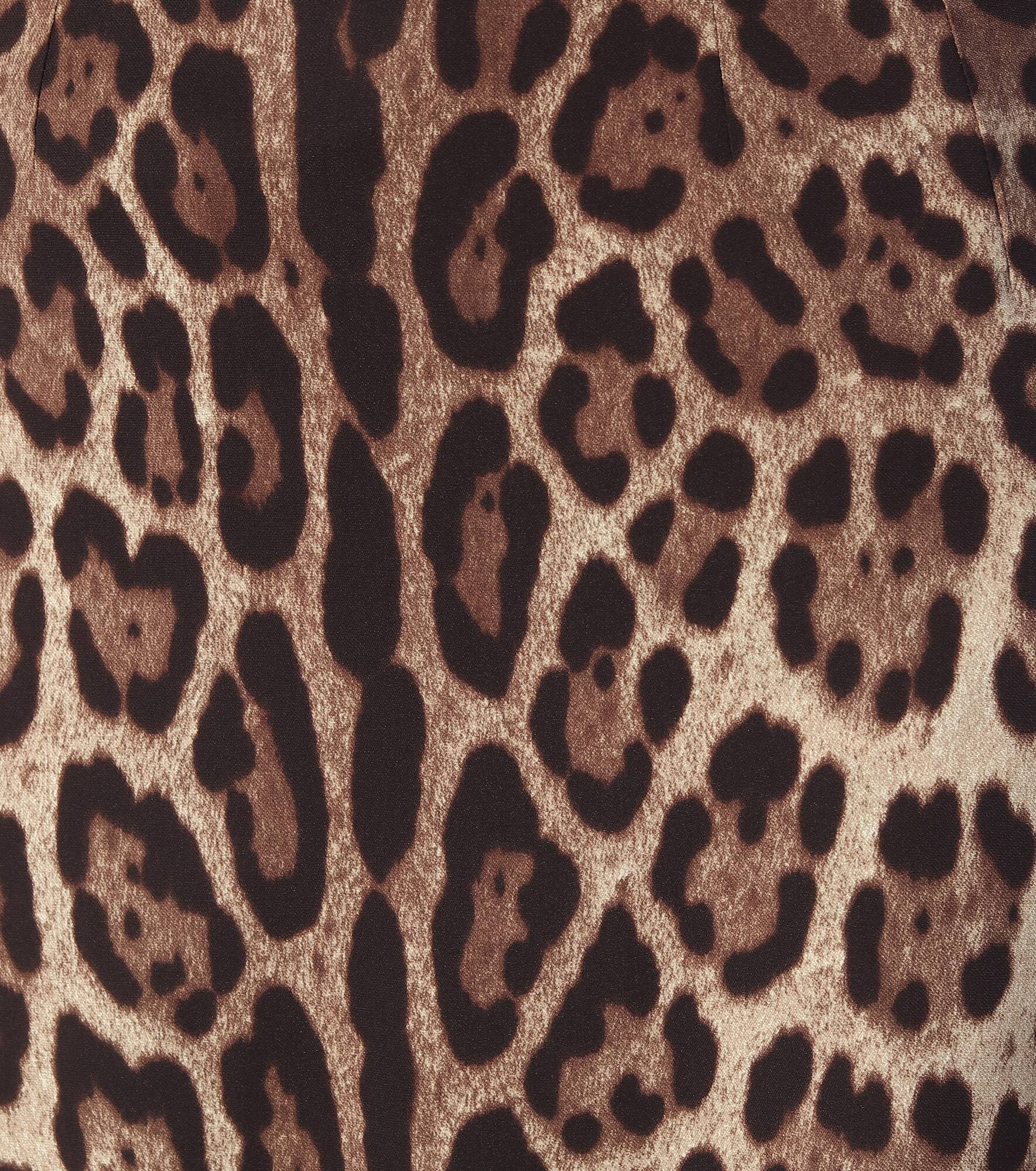 Leopard-print stretch-silk skirt - 4