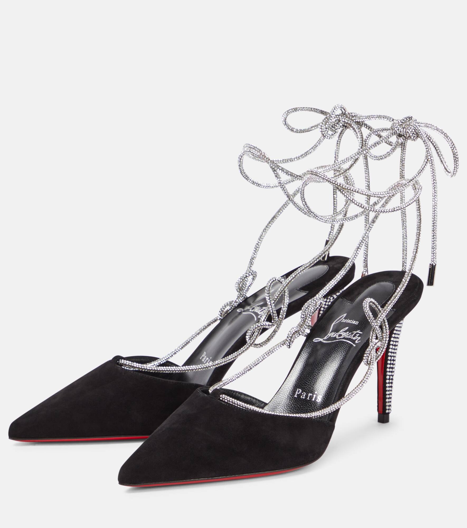Astrid Lace Strassita 85 suede pumps - 5