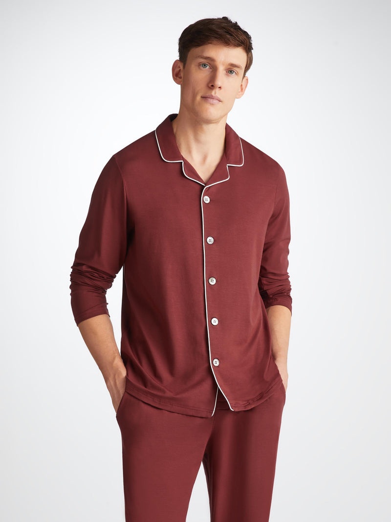 Men's Pajamas Basel Micro Modal Stretch Burgundy - 3