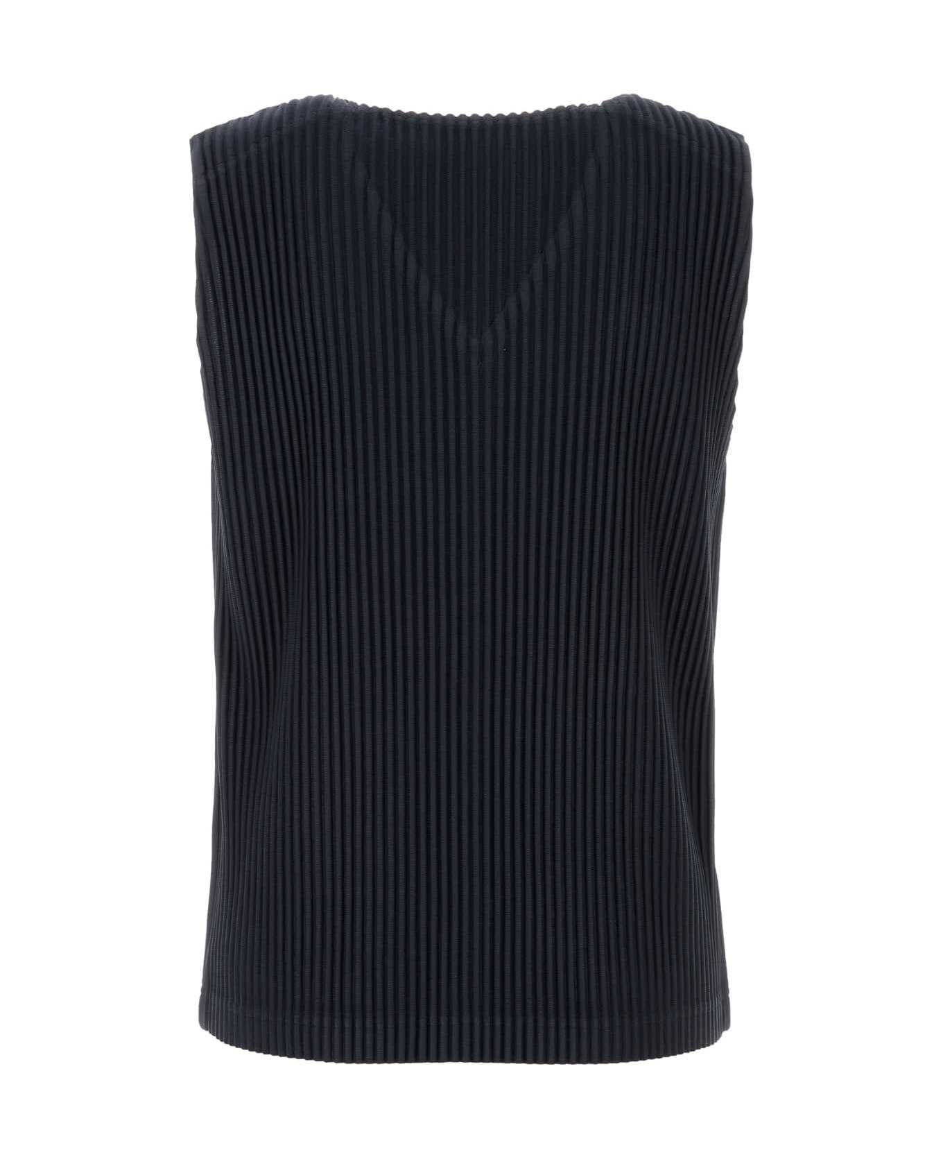 Midnight Blue Polyester Tank Top - 2