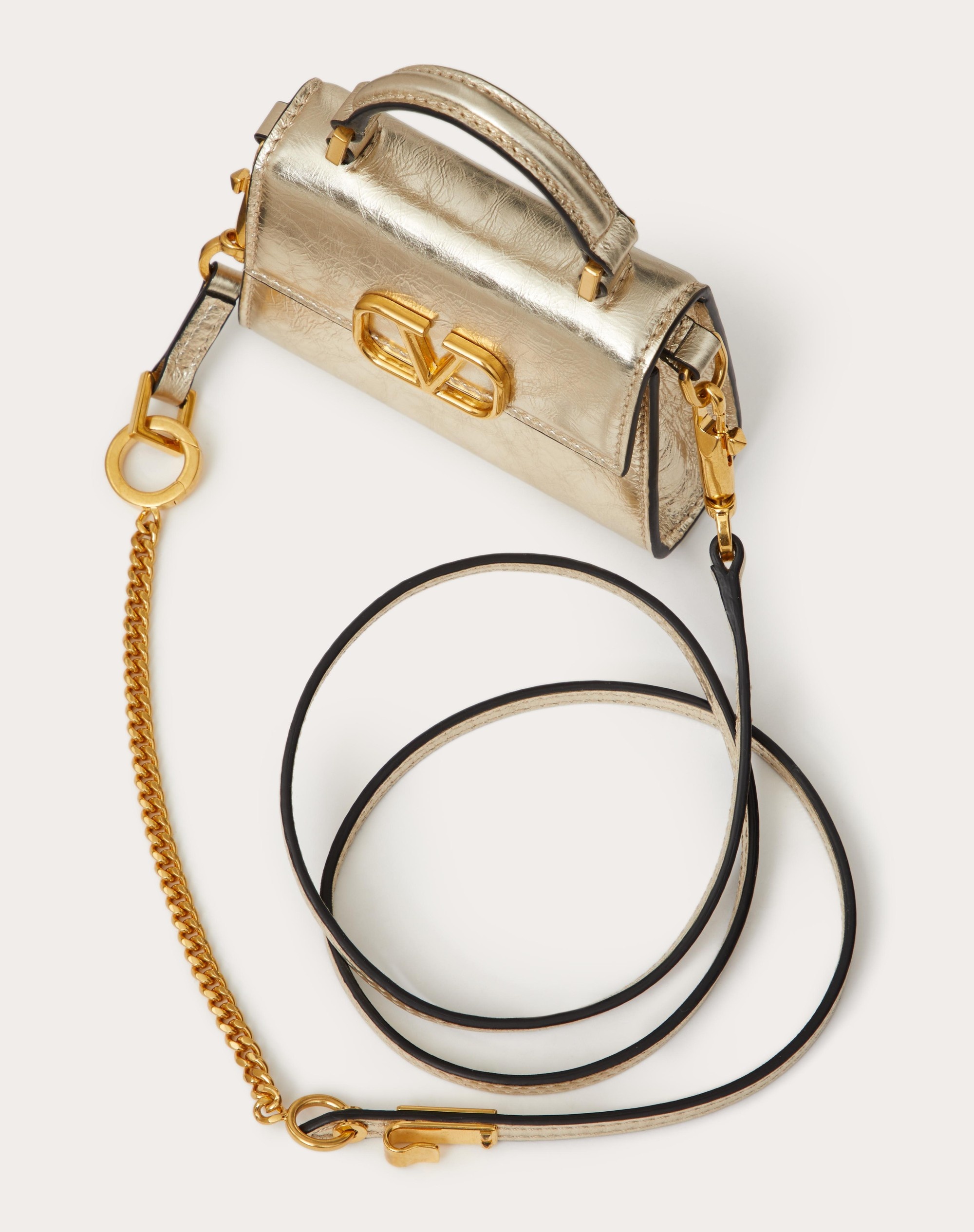 MICRO VSLING HANDBAG IN METALLIC CALFSKIN - 5