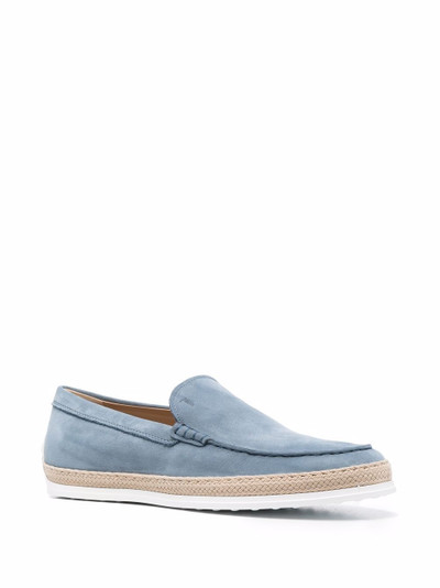 Tod's almond-toe suede loafers outlook