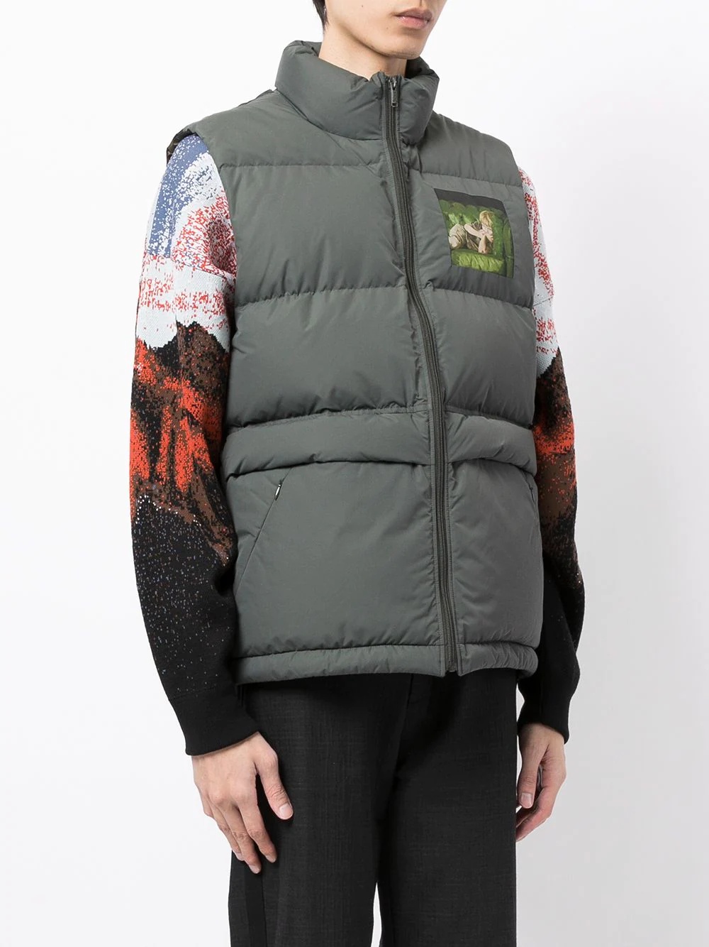 painting-print padded gilet - 4