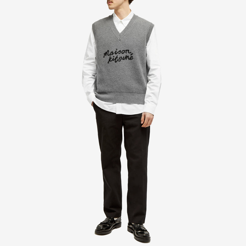 Maison Kitsune Handwriting Logo Oversize Vest 4