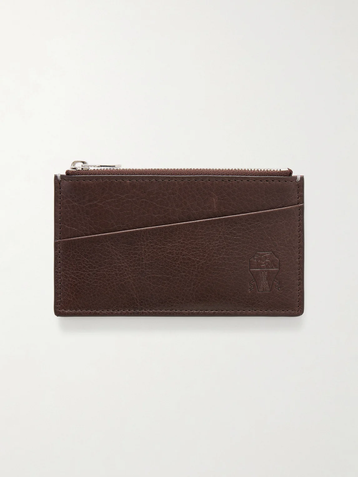 Logo-Debossed Leather Zipped Cardholder - 1
