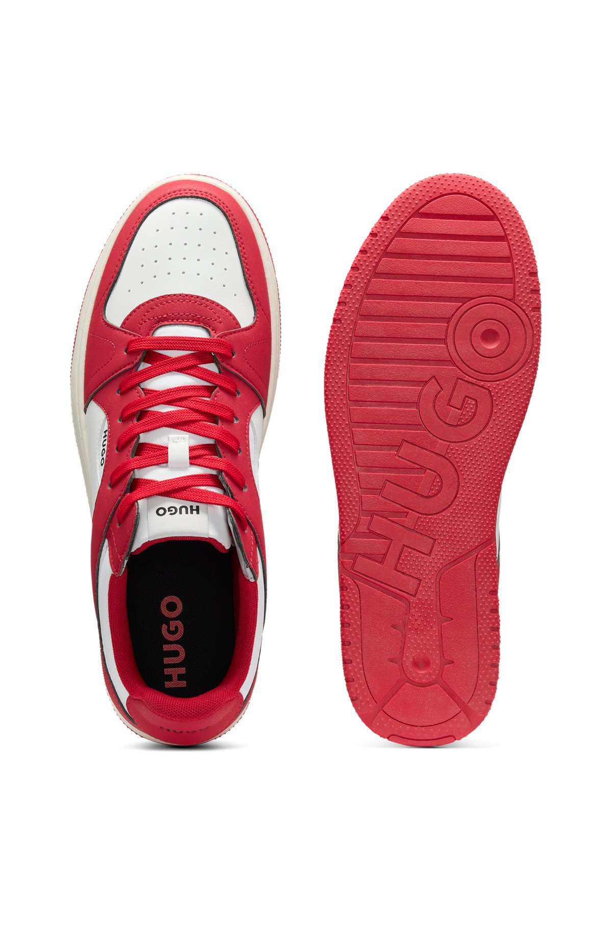 LOW-TOP TRAINERS WITH FAUX LEATHER - 4