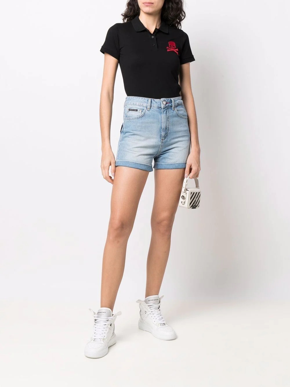 skull-patch polo shirt - 2