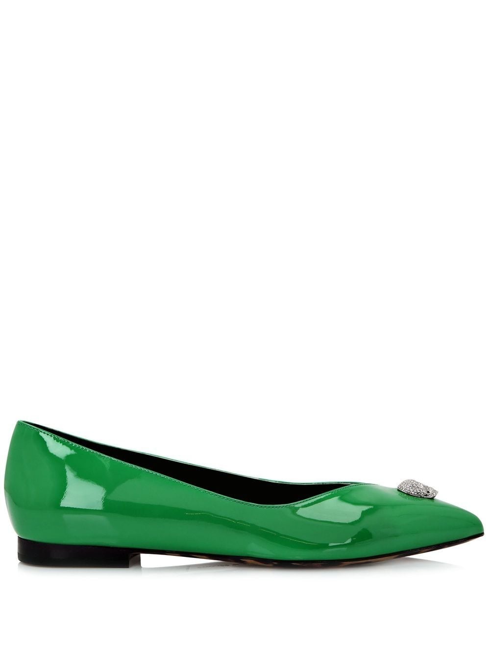 Skull-charm ballerina shoes - 1