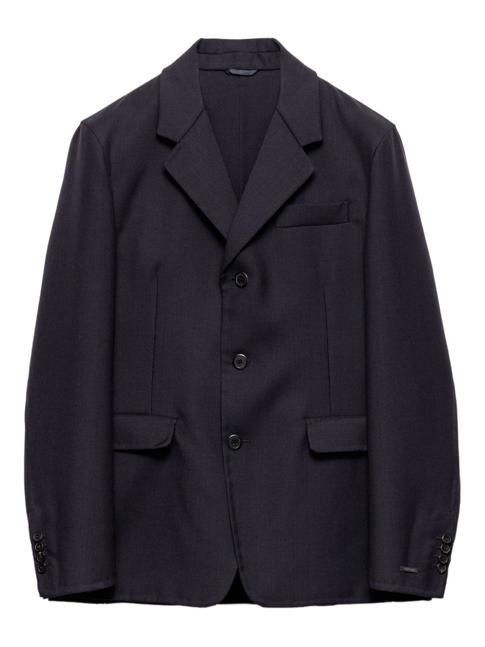 notch-lapels three-button blazer - 1