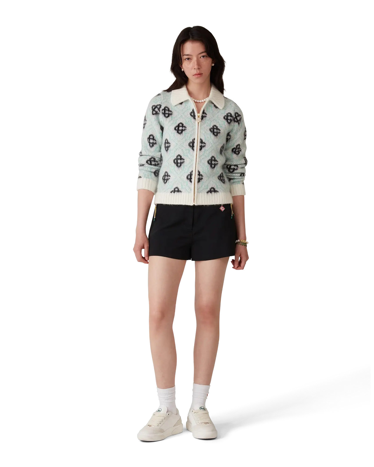 Mohair Monogram Zip Jumper - 2