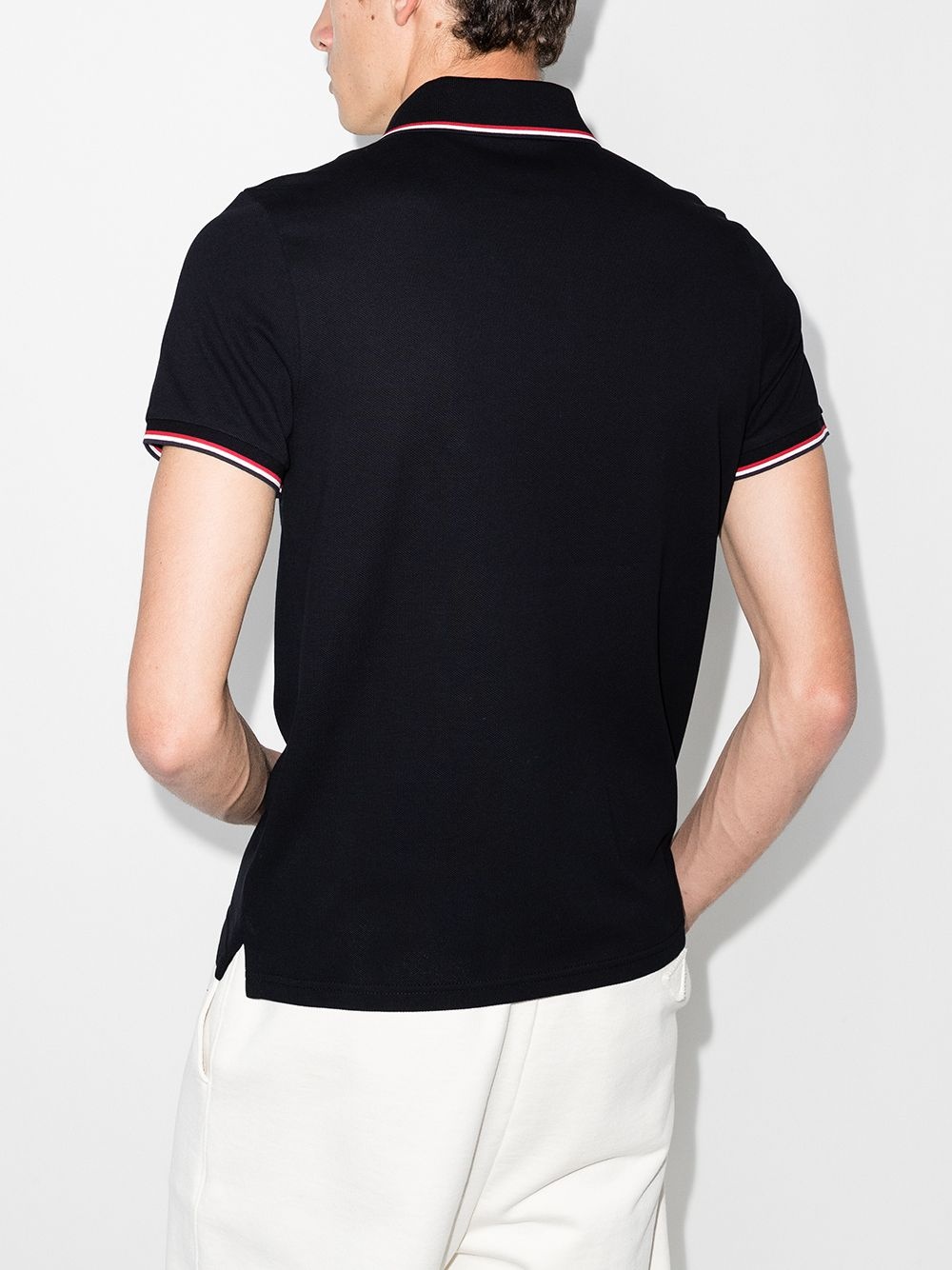 logo-patch polo shirt - 3