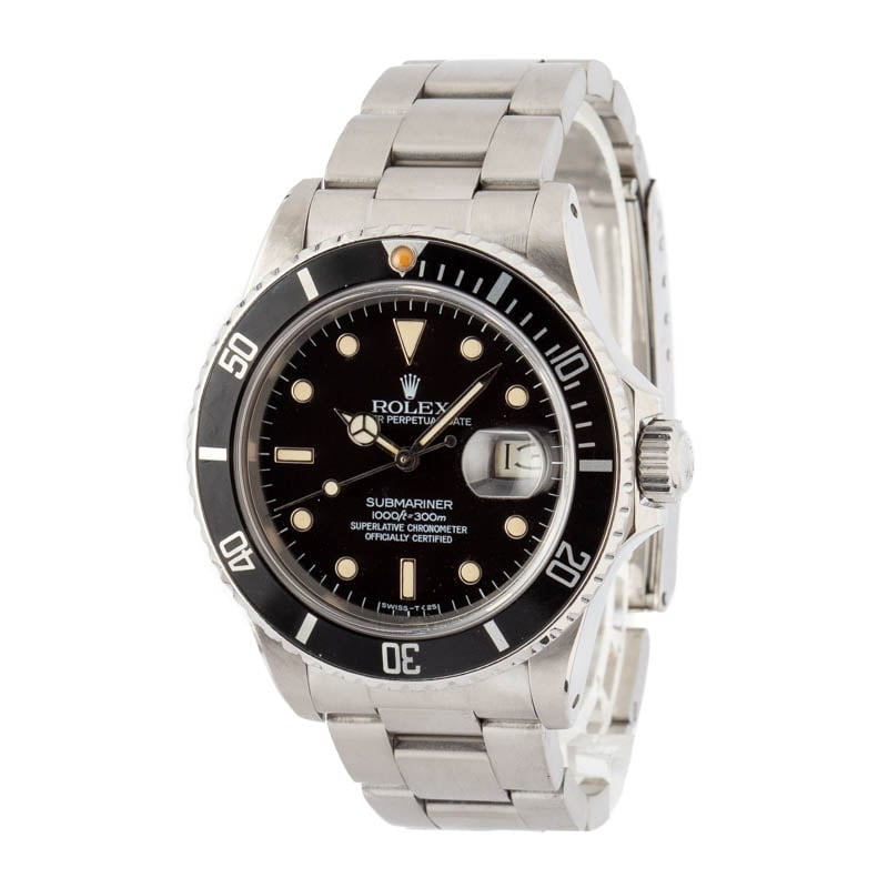 Vintage Rolex Submariner Ref 16800 Stainless Steel Oyster - 2